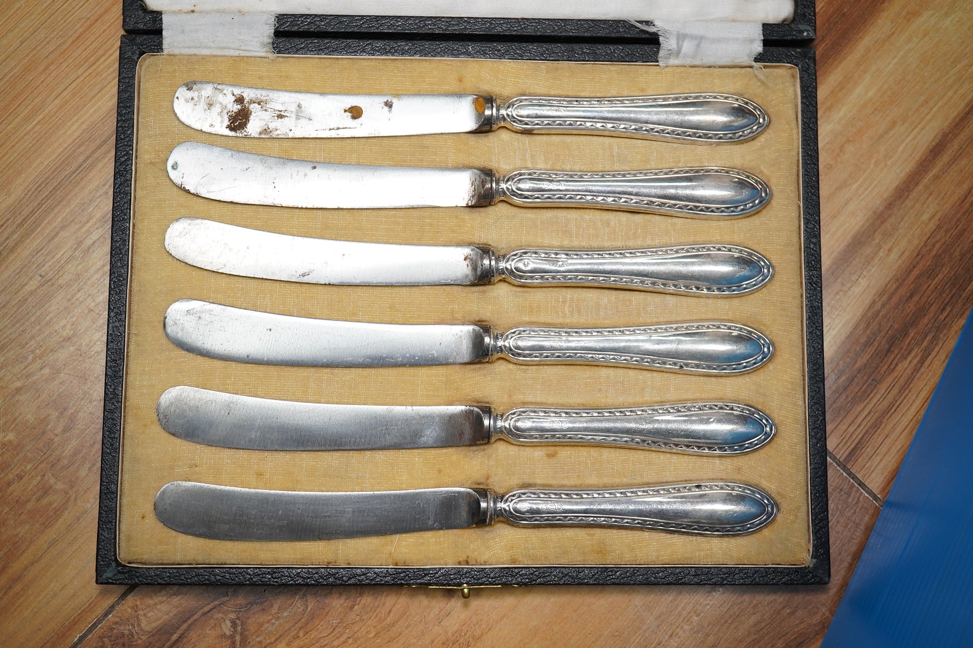 Three damaged silver items and a quantity of plated ware including mugs, chamberstick etc. Condition - varies